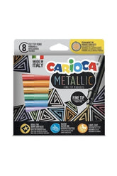 Carioca 8’li Metalik Keçeli Boya Kalemi